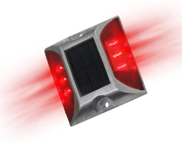 105*105*23mm Double Sides Cast Aluminum Alloy Reflect Light Solar Energy Curve Road Stud