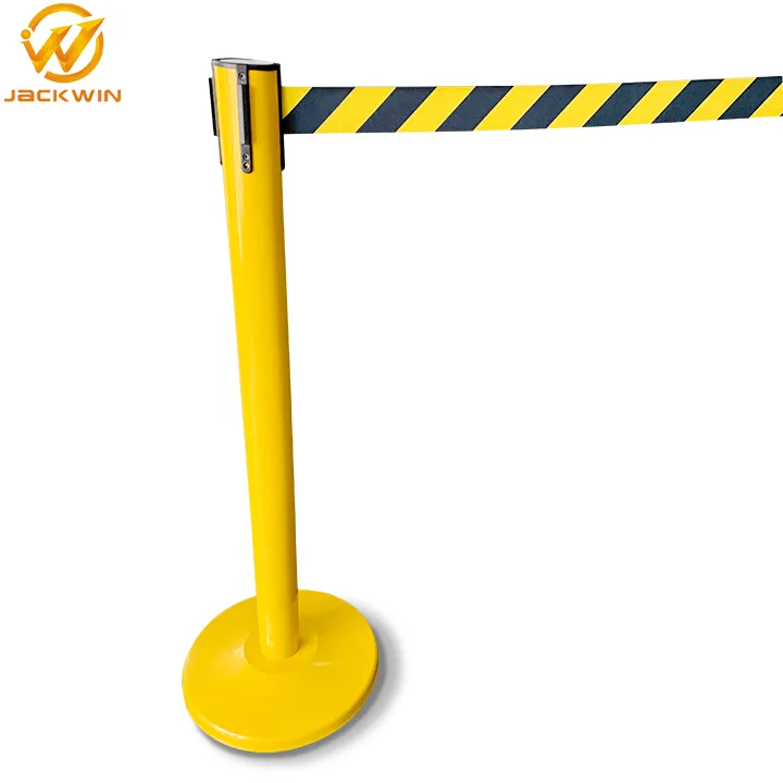 36 Inch Bank Queue Line Crowd Control Barrier Queue Post Silver/Gold/Black Retractable Stanchion