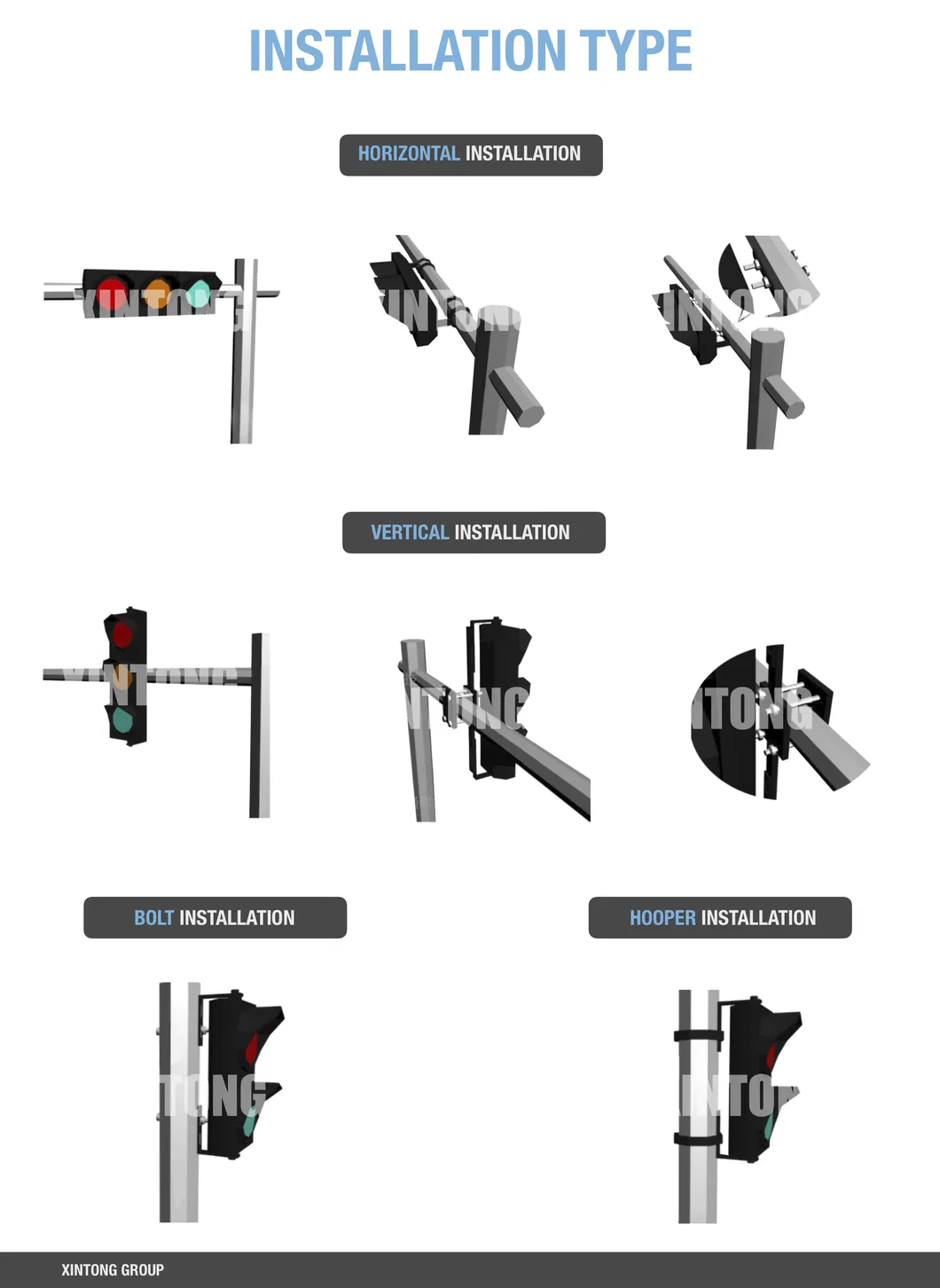 All in One Red Outdoor LED Solar Traffic Signal Light Flashing Solar Traffic Light