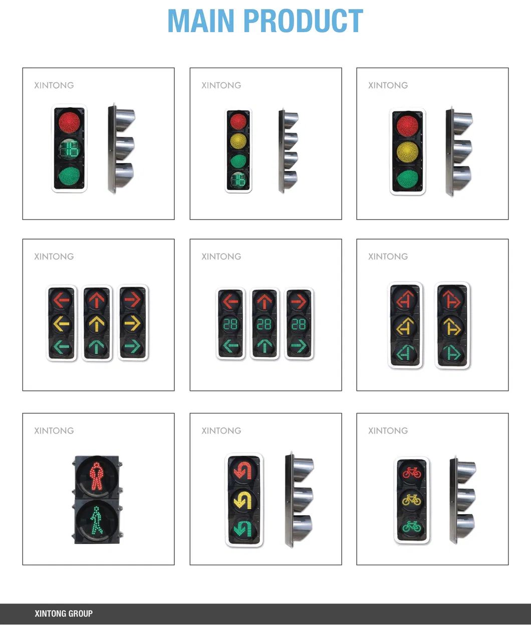 All in One Red Outdoor LED Solar Traffic Signal Light Flashing Solar Traffic Light