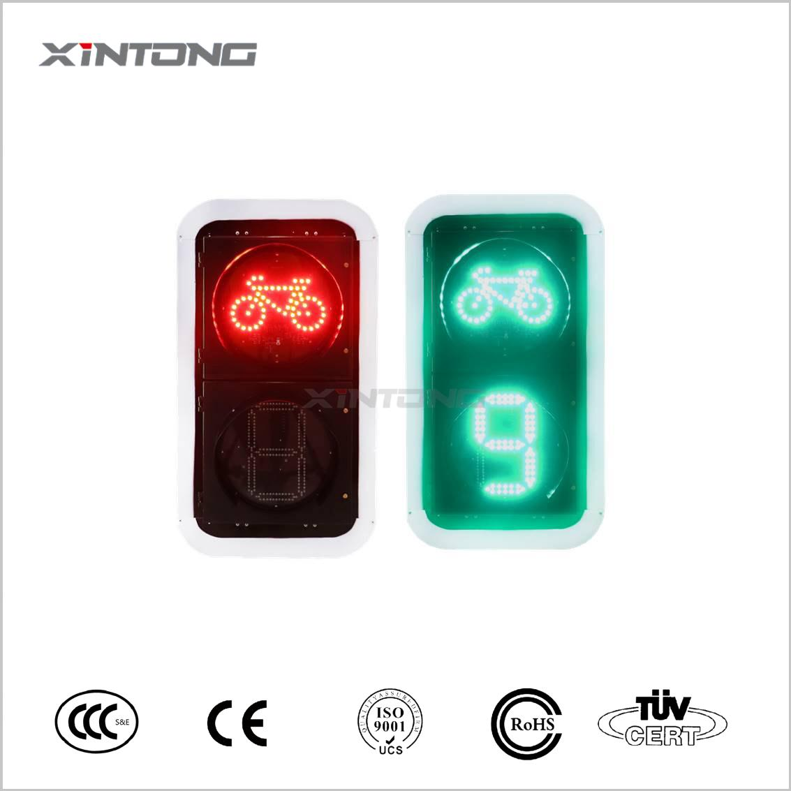 All in One Red Outdoor LED Solar Traffic Signal Light Flashing Solar Traffic Light