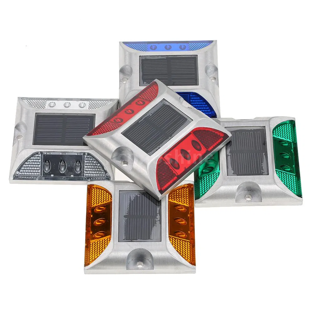 Alltop IP65 Waterproof Flashing Cat Eyes Motorway Reflectors Solar Traffic Road Stud Light