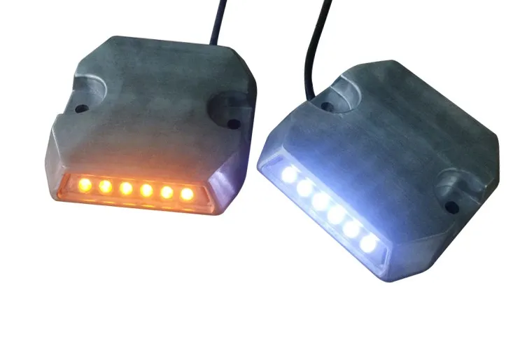 Aluminum Blinking Pavement Marker Road Cat Eyes 4/6LED Solar Road Stud