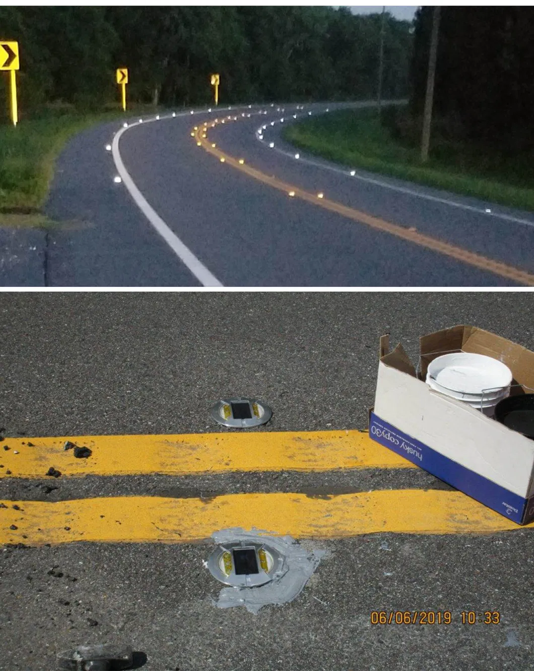 Aluminum LED Cat Eye Solar Road Studs Solar Pavement Markers