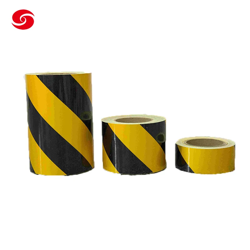Black and Yellow Caution Barricade Line Warning Tape