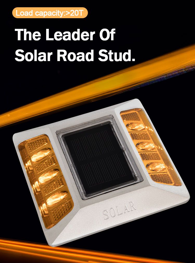 Blinking or Constant Working Aluminium Solar LED Hewavy Duty Cat Eye Reflective Studs Road Marks for Road Safety