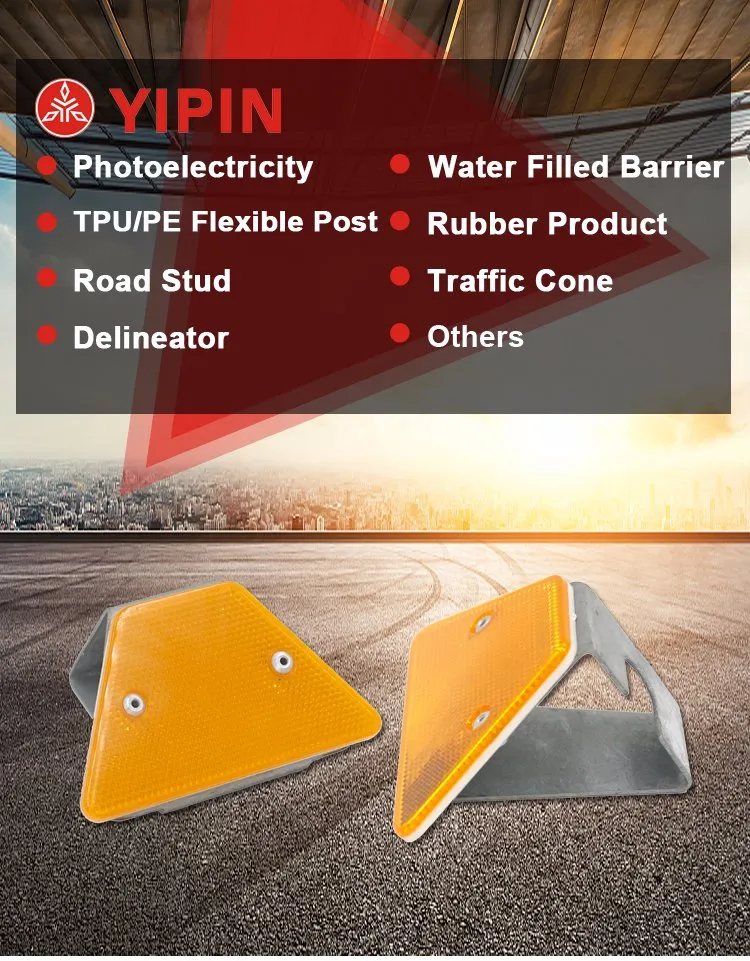 Double Way Trapezoid Reflective Steel Delineator