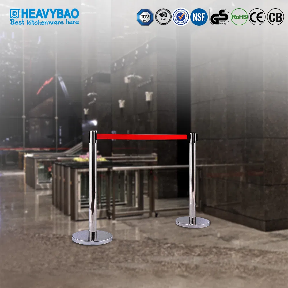 Heavybao Retractable Belt Barrier Stainless Steel Post Crowd Control Stanchion