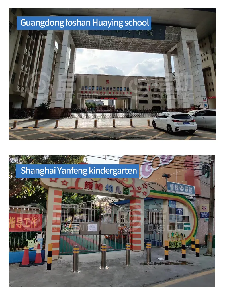 High Security Waterproof Automatic Remote Control Traffic Road Rising Block Bollard for Schools and Parks