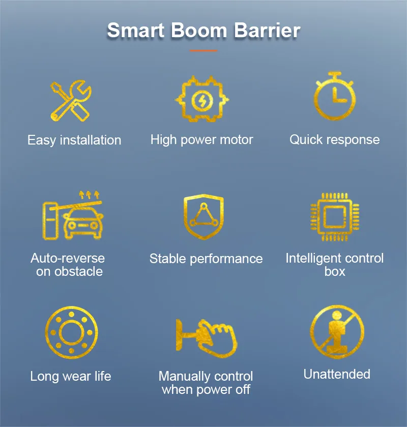 License Plate Recognition Adaptable Multi Interfaces Automatic Boom Barrier
