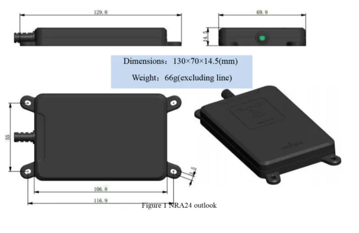 Nanoradar NRA24 Millimeter Can/Uart Interface Wave Radar Sensor for Uav Alimeter