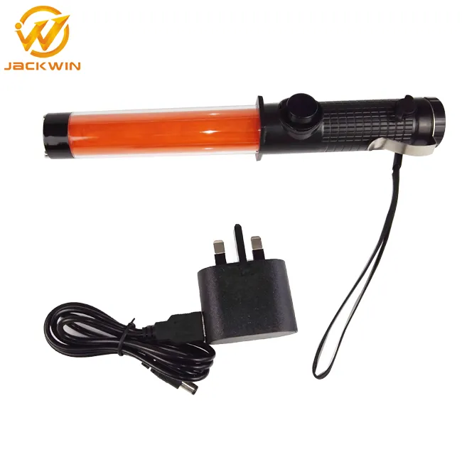 Rechargeable Marshalling LED Traffic Control Baton with Whistle
