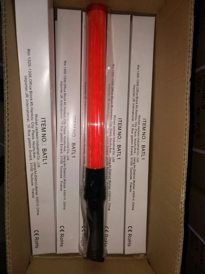 Rechargeable Marshalling LED Traffic Control Baton with Whistle