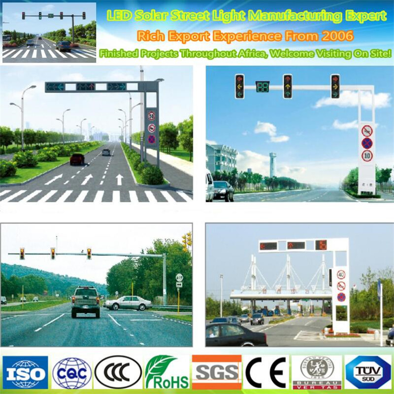 Red Blue Green Yellow Flashing Solar Powered LED Warning Traffic Light