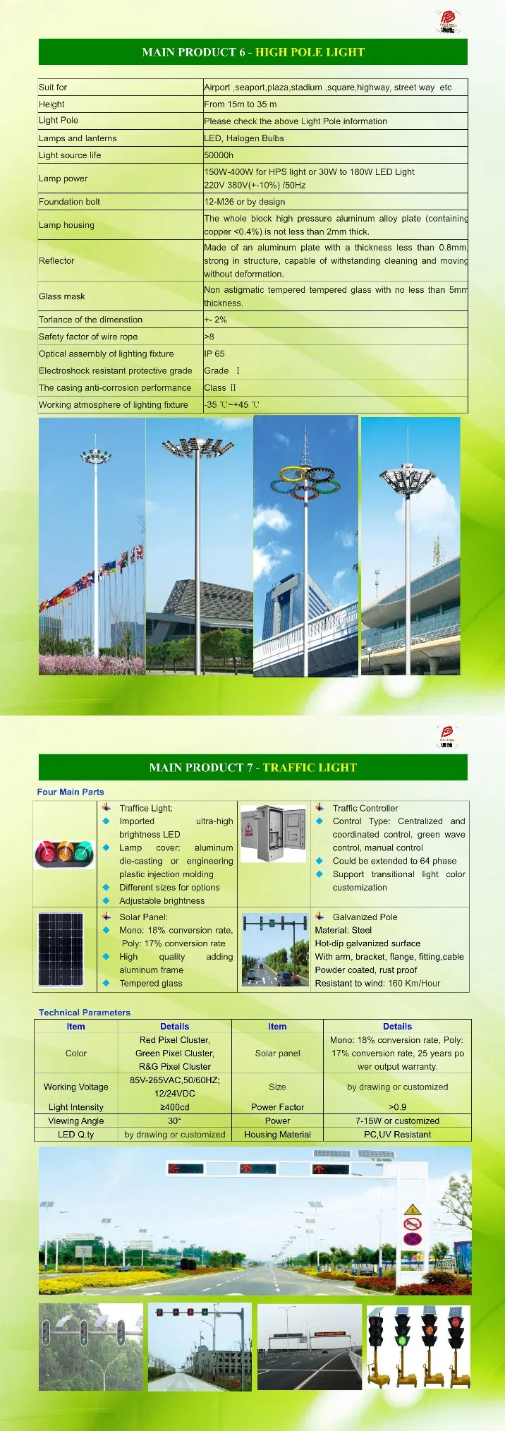 Red Blue Green Yellow Flashing Solar Powered LED Warning Traffic Light