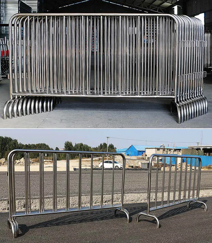 Security Mobile Certral Isolation Barrier SS304 316 Portable Fences with Brand