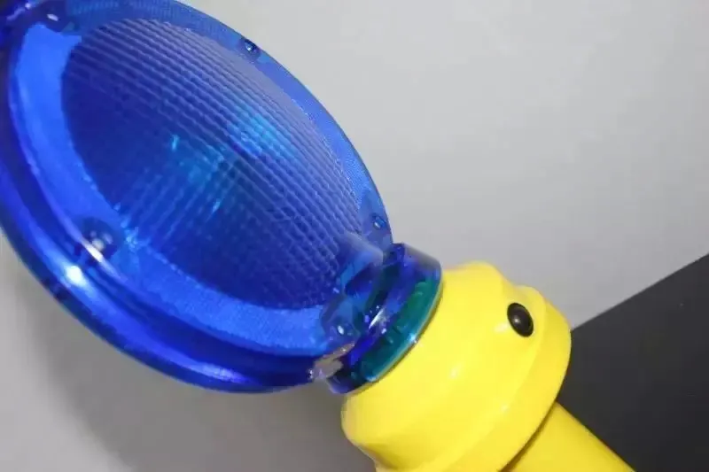 Sitting Type Traffic Barrier Flashing Warning Light, CE Traffic Road LED Barricade Warning Light