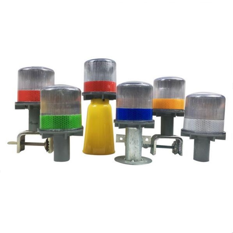 Solar Traffic Flashing Warning Light Strobe Light with U-Shape Metal Base