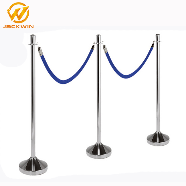 Stainless Steel Retractable Belt Stanchions Crowd Control Barrier Parking Barrier Stanchion Pole
