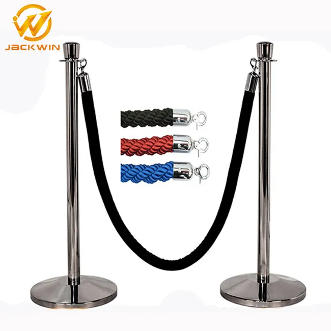Stainless Steel Retractable Belt Stanchions Crowd Control Barrier Parking Barrier Stanchion Pole