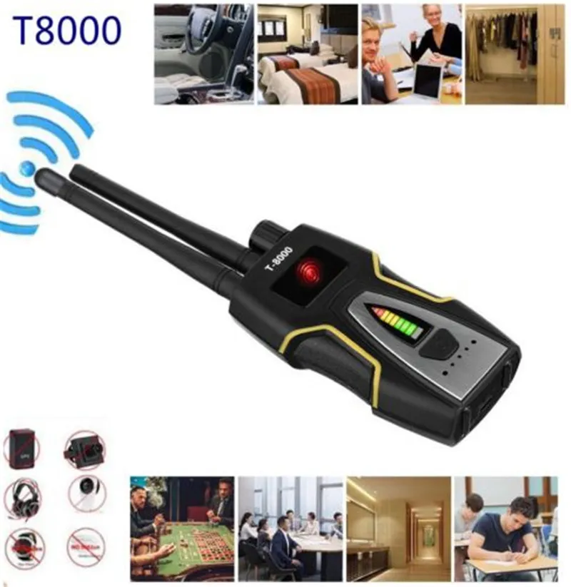 T8000 Wireless Positioning Detector Bug Anti-Spy Camera GSM Audio Finder RF Signal Detector