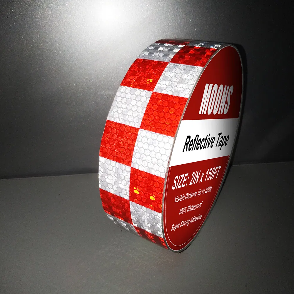 Yellow Red Warning Arrow Pattern Reflective PVC Tape