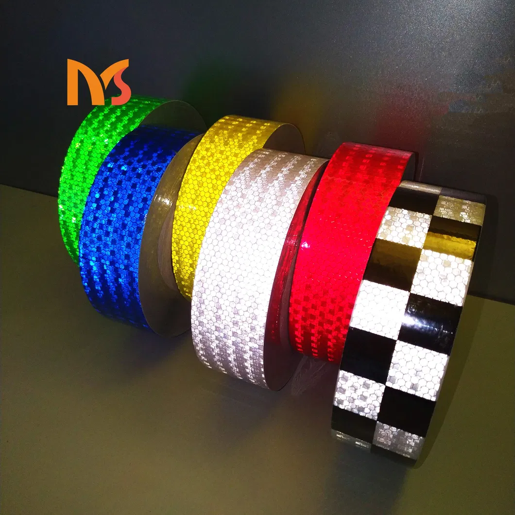 Yellow Red Warning Arrow Pattern Reflective PVC Tape