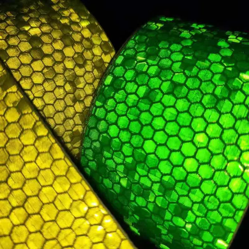 Yellow Red Warning Arrow Pattern Reflective PVC Tape